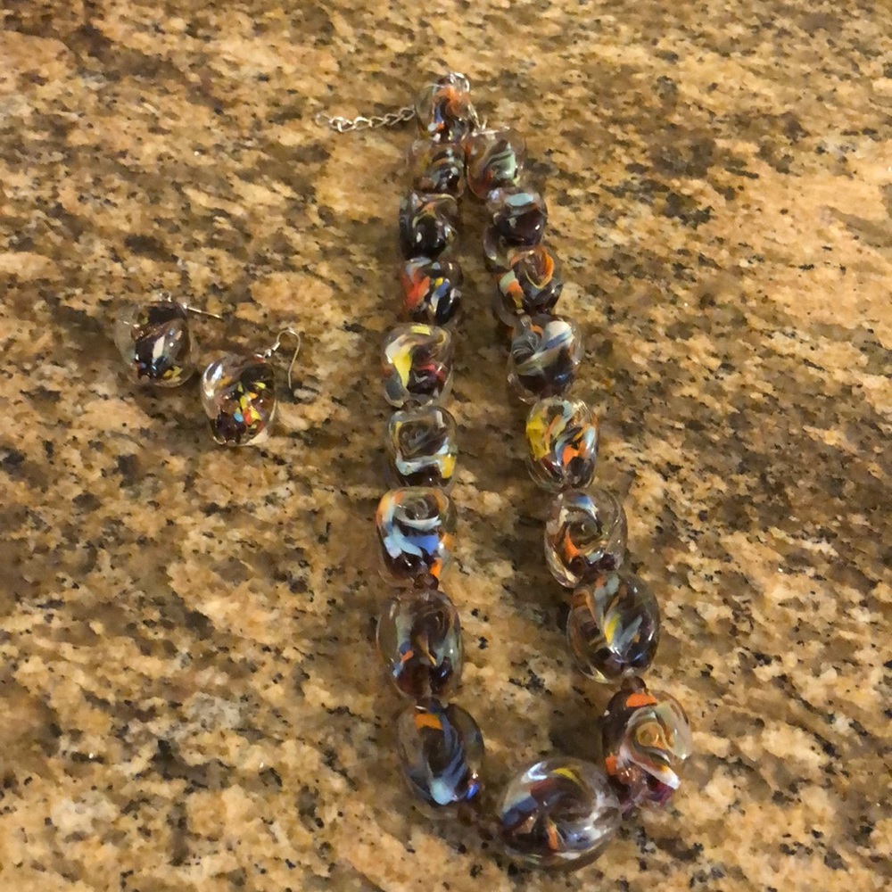 Necklace with matching earrings